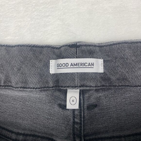 Good American Jeans Womens Size 16 Black Pockets Denim Pants - Picture 9 of 12